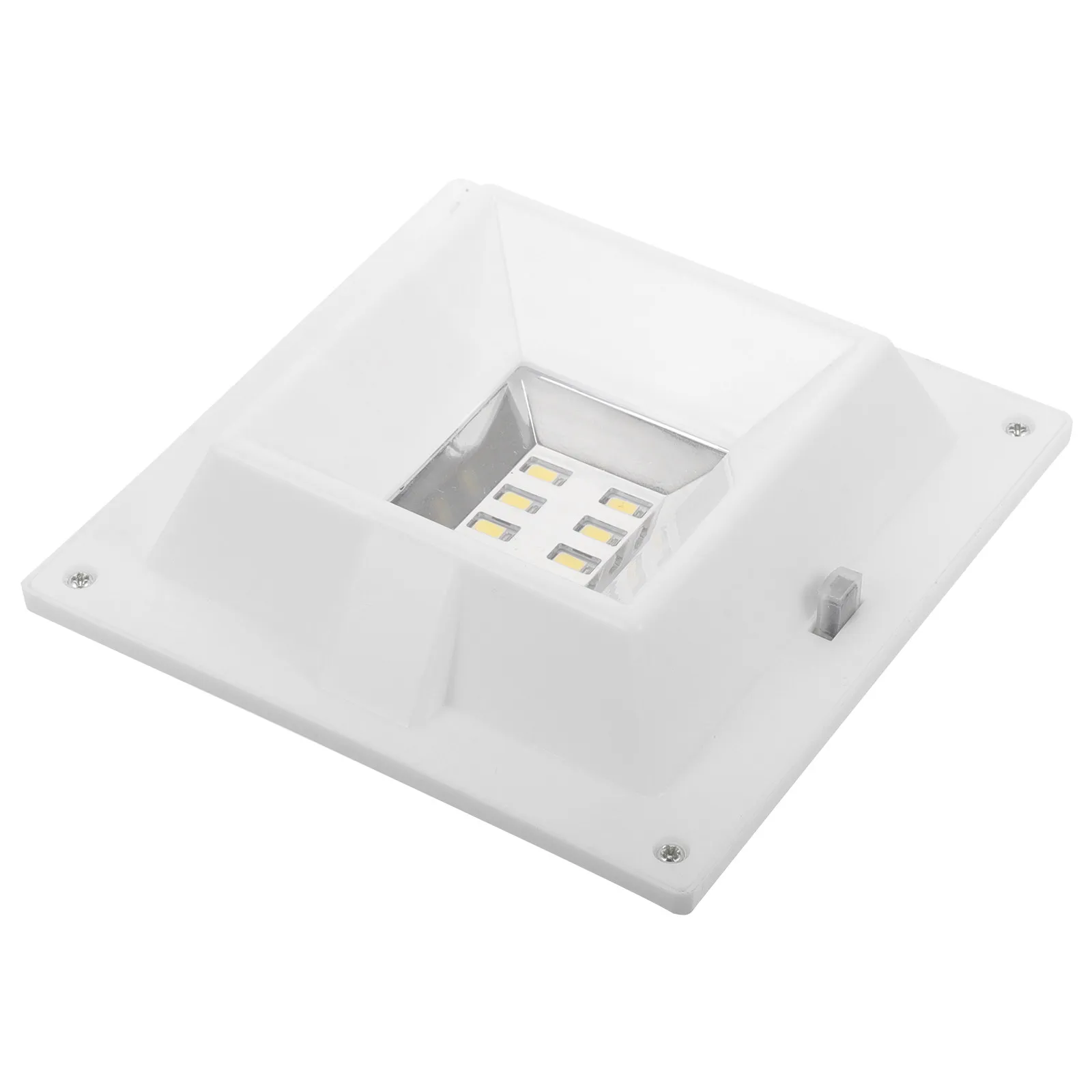 2Pcs Solar Powered Wall Lamp White Square Shape LED Corridor Light IP65 Waterproof Outdoor Indoor Durable Solar Power Wall Light