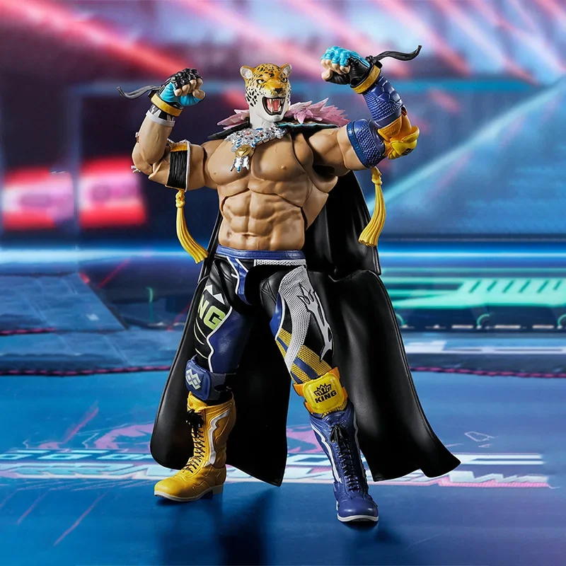 الصندوق الأصلي بانداي SHF TEKKEN 8 غضب الوحش الملك الشكل الانتهاء أطقم منمذجة أنيمي لعبة الحركة الكاملة هدايا للأطفال في صدمة