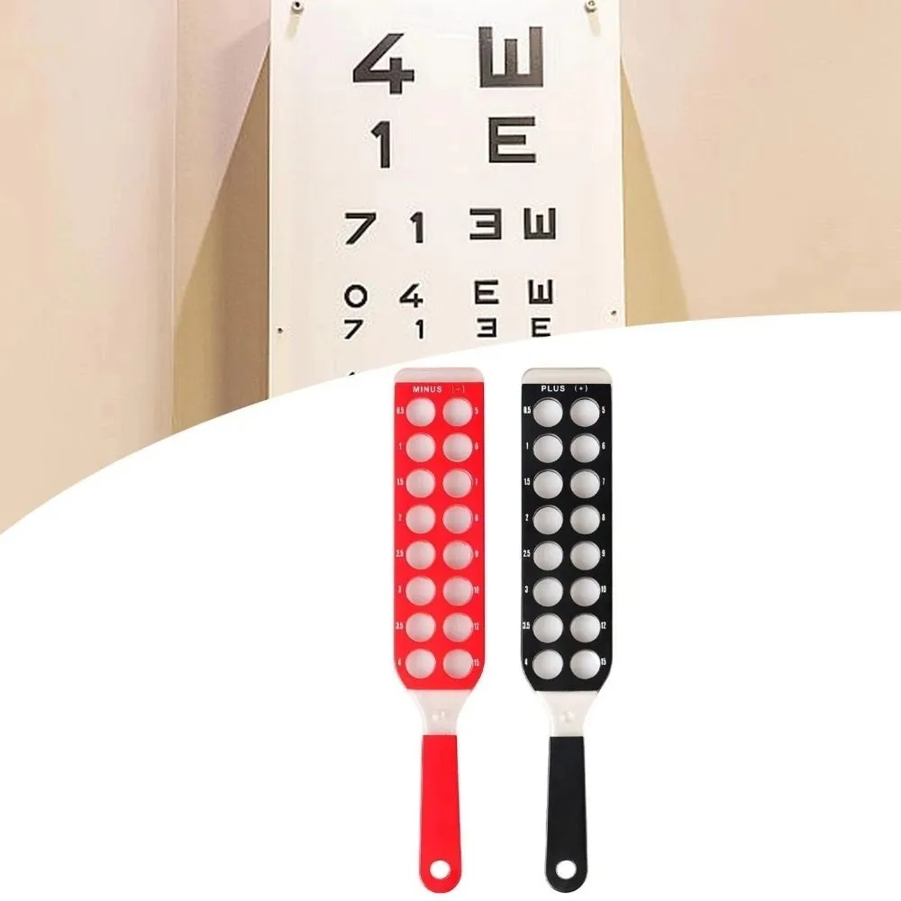 

Comfortable Handle Ophthalmic Retinoscopy Lens Quick Examination Optometric Retinoscopy Bars Pocket Lens Set Red & Black