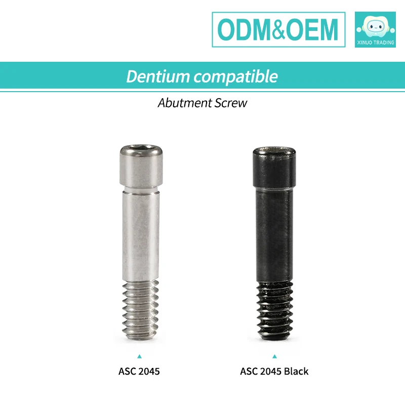OEM ODM Dentium Compatible Ti Abutment Screws Internal Hex Titanium Screw Dental Implant Component Grade 5 Verified Supplier