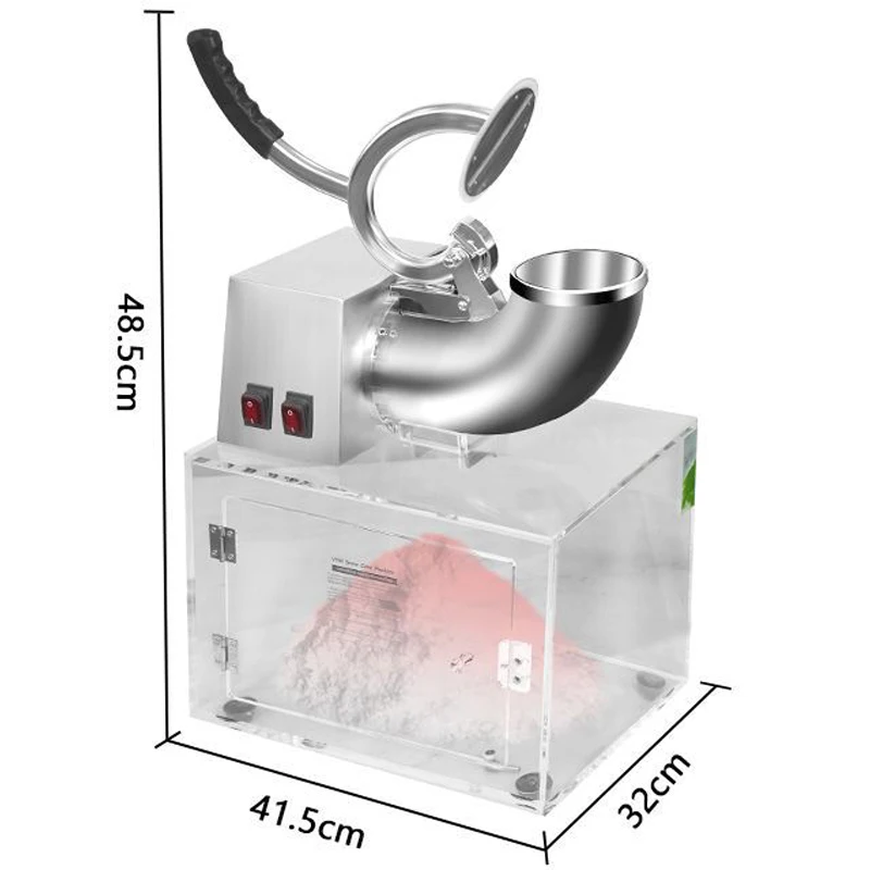 Commercial High-Powered Shaved Ice Machine Ice Flake & Cotton Candy Maker Commercial Kitchen Seafood Specialty