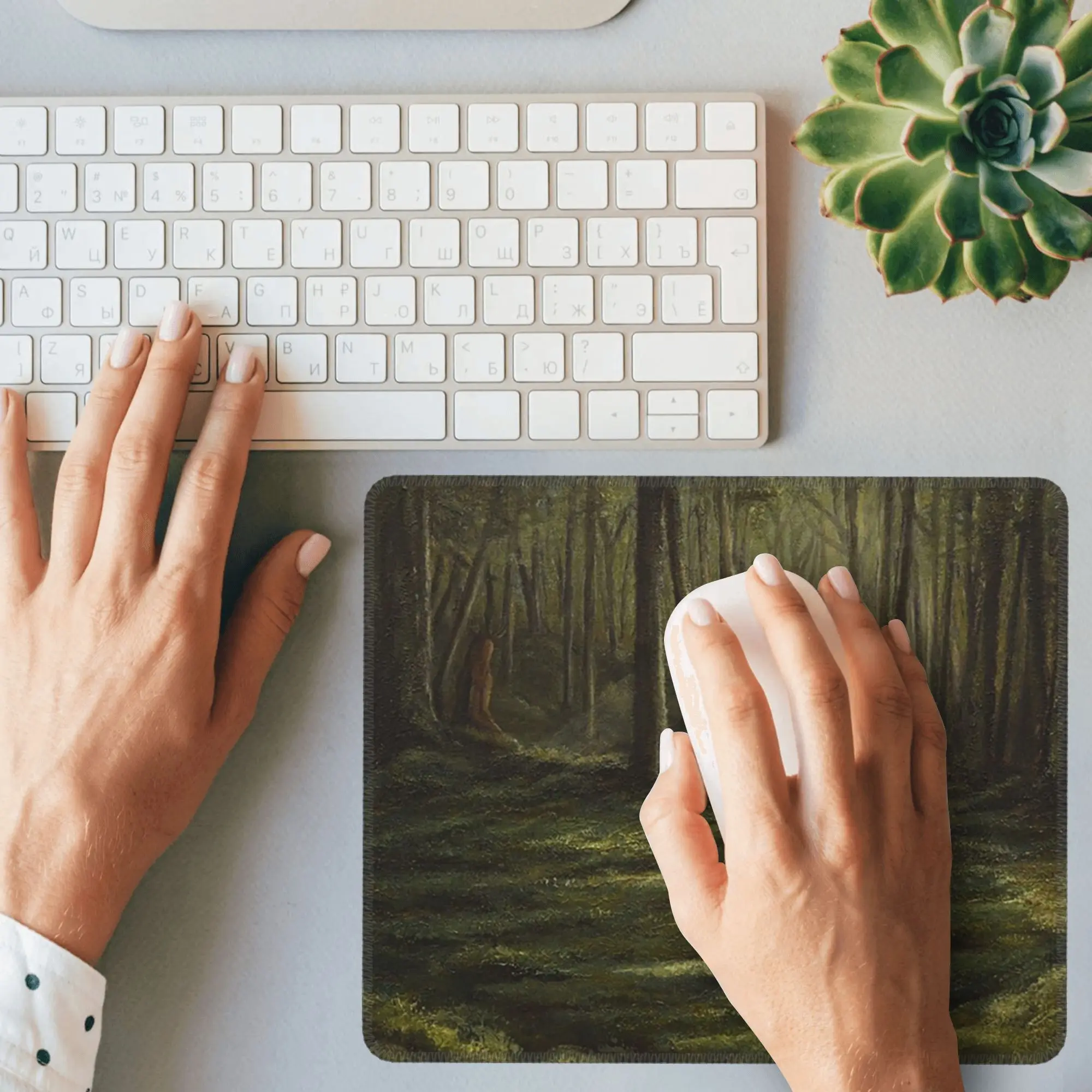 Alfombrilla de ratón Lady of the Woods, alfombrilla para teclado de ordenador, alfombrilla para ratón, Gamer, PC, portátil, escritorio, accesorios de oficina, alfombrillas para mesa