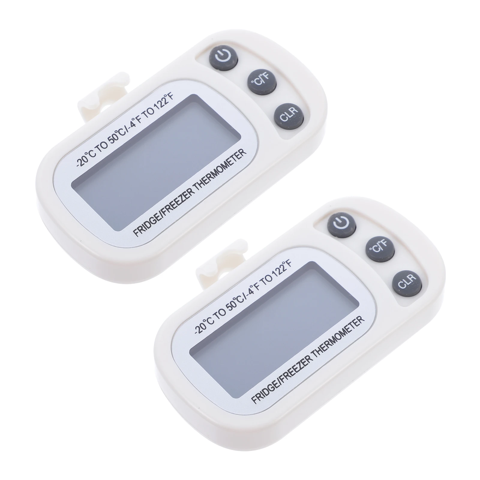 

2Pcs Indoor Thermometer Digital Refrigerator Fridge Temperature Meter Waterproof LCD Display Magnetic Back Freezer Room Gauge