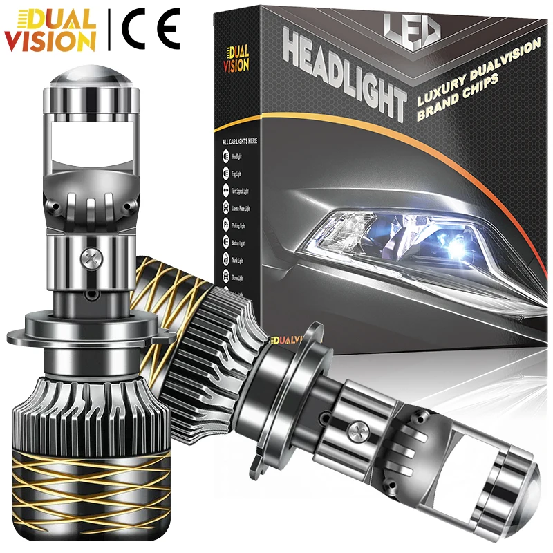 

H4 H7 Светодиодные фары с линзами проектора 6000K Противотуманные фары H8 H9 H11 9005 HB3 9006 HB4 Турбо Автомобильные лампы Canbus высокой мощности Авто/мотолампы