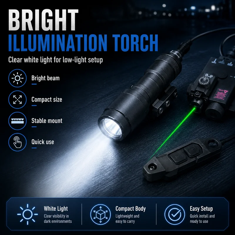 Complete MINI-A2 Hobby Display Kit Nylon Position Marker X300 Illumination Torch 3 Modes Control For 20mm Rail