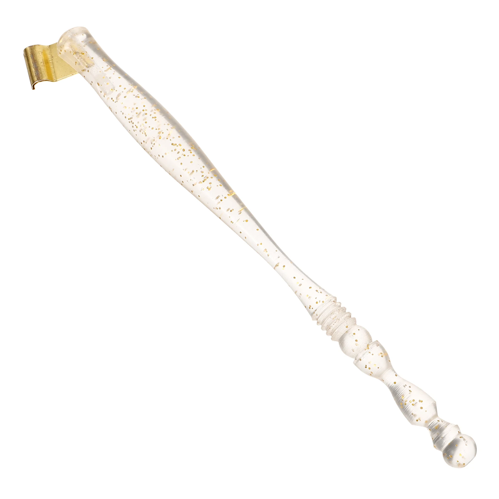 

Resin Pen Holder Calligraphy Dip Pen Fountain Ink Drawing Pens Point WD074666 Transparent Gold Powder Daily Use Holder