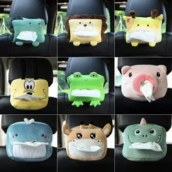 Cartoon Animals Car Paper Boxes Car Tissue Box Car Inner Armrest Box Sun Visor Pumping Box Cute Creative Tissue Boxes Accessory