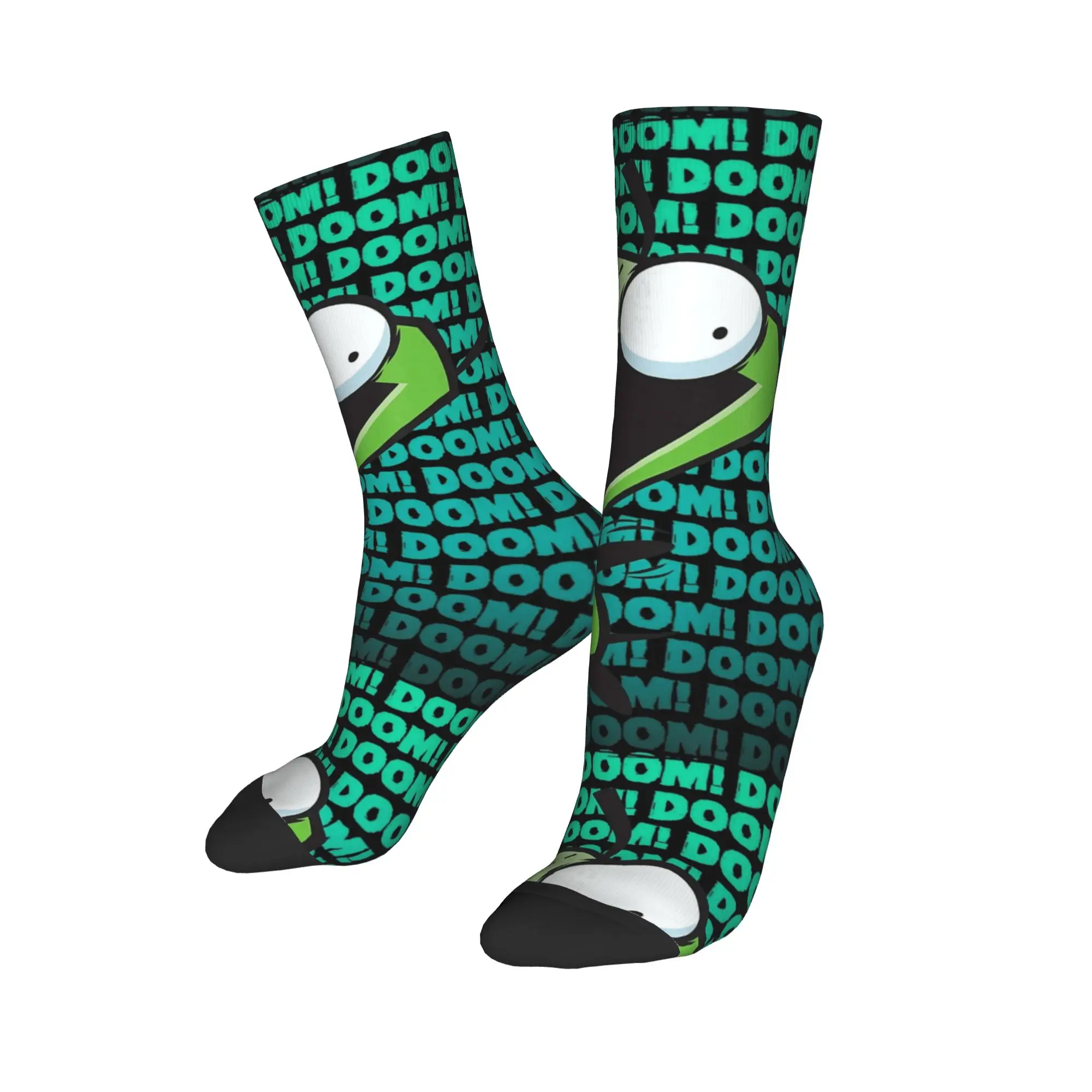 Носки Invaders Zims, чулки для отдыха, мягкие дышащие носки для скейтборда, противоскользящие носки с осенним узором