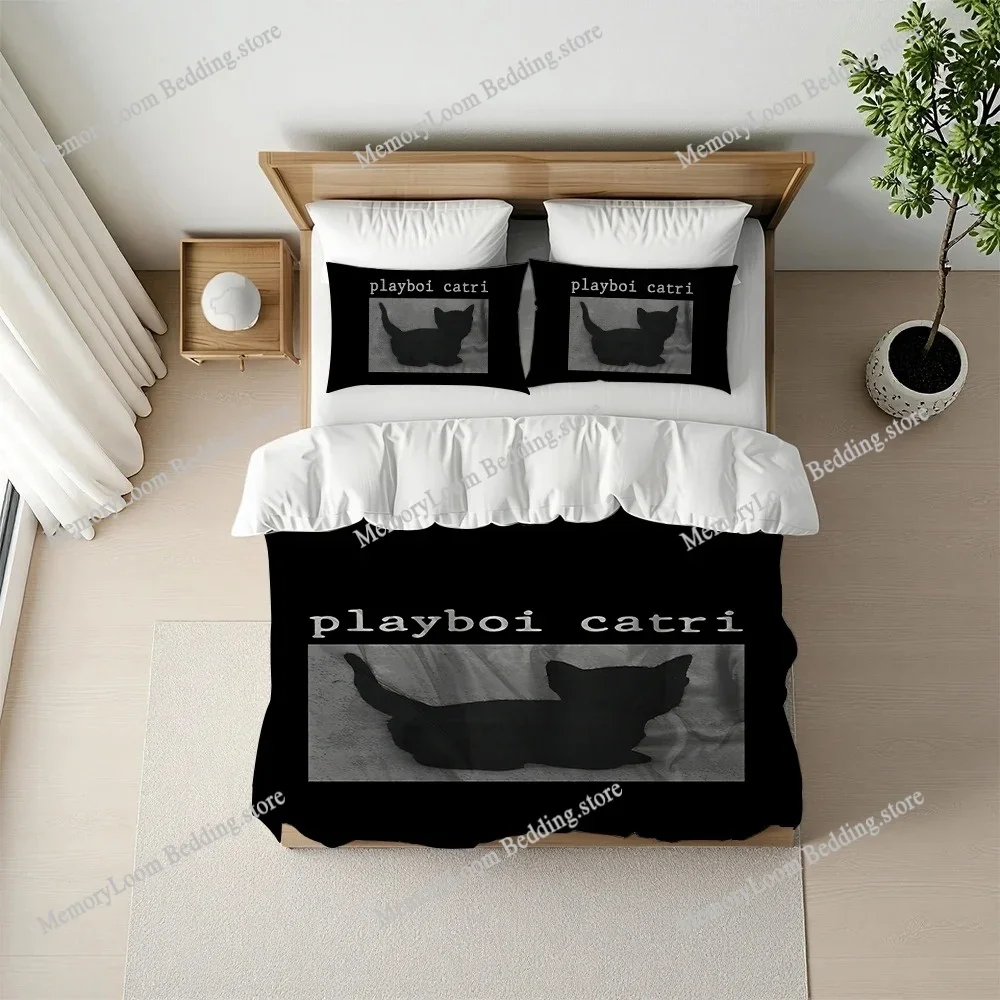 Rapper Playboi Carti Music Duvet Cover Set Home Style Bedding Soft Laundry Cotton Bed Four Seasons Student Dormitory Luxury Gift
