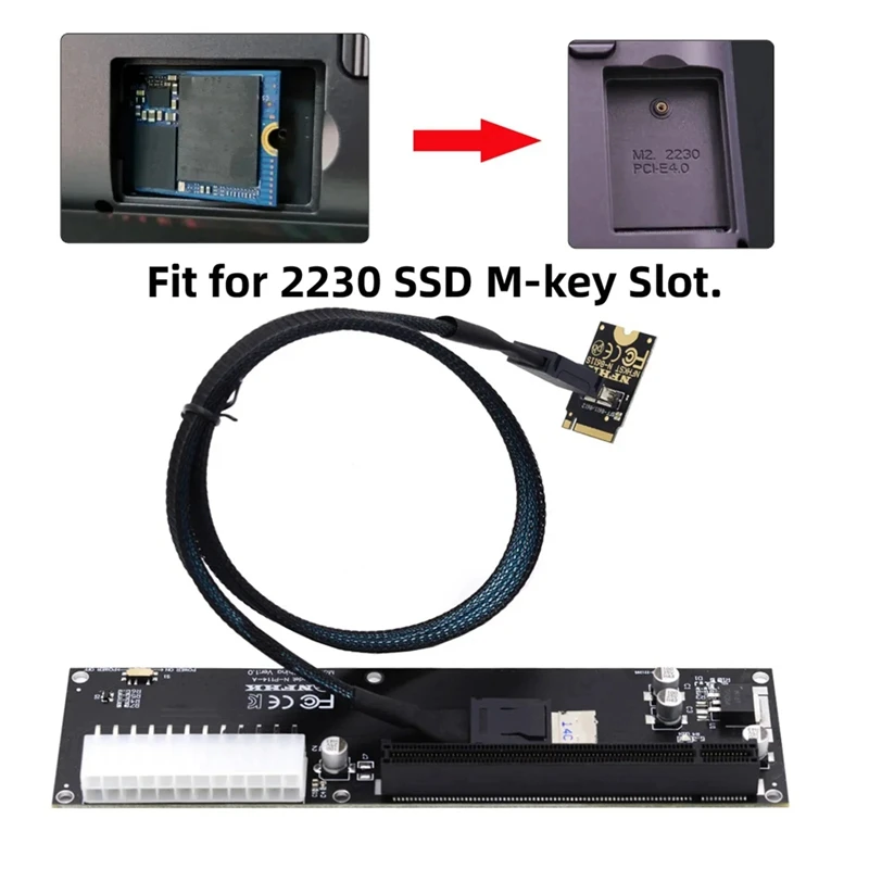 For Oculink SFF-8612 SFF-8611 Adapter Card PCI-E 16X 2230 M.2 M-Key Adapter For GPD WIN Max2 External Graphics Card