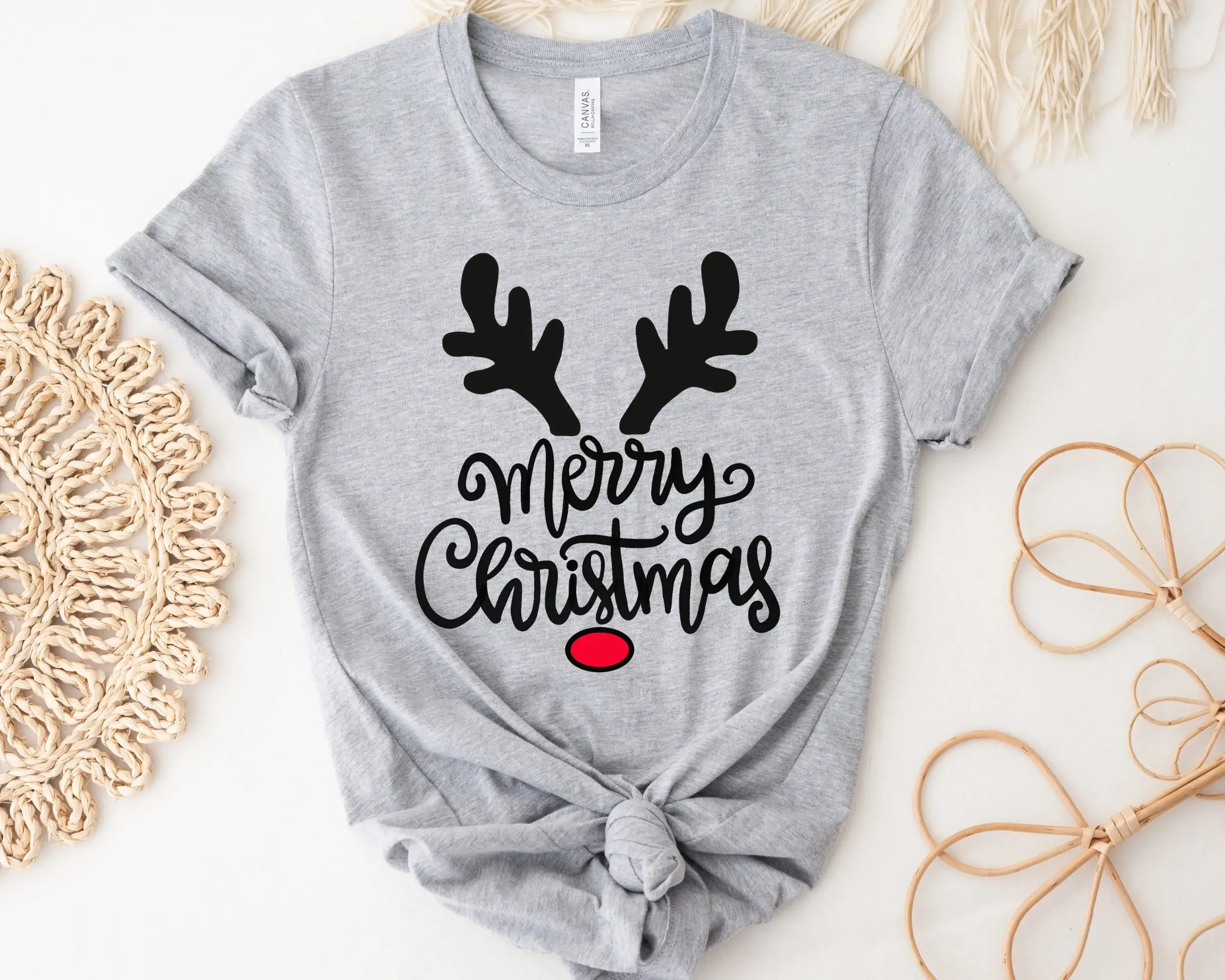 Merry Christmas Reindeer T Shirt Family