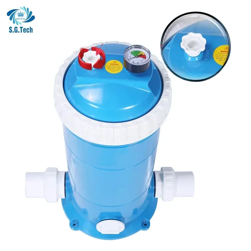 Cartucho de filtro de piscina limpador de piscina coroa de água tanque de filtro de areia industrial diâmetro 225mm