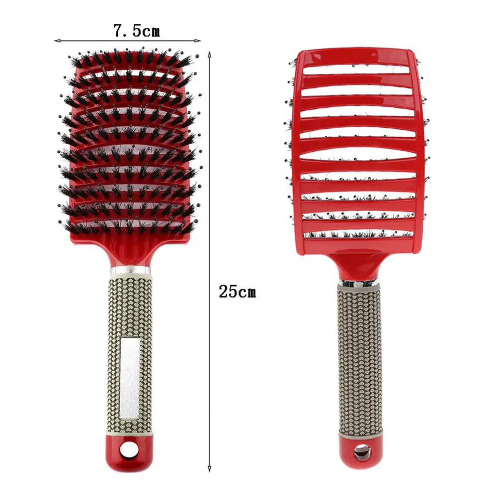 Brosse à cheveux de barbier domestique pour filles, peigne de massage du cuir chevelu, support pour femmes, brosse à cheveux bouclés pour salon de coiffure, outil de coiffure