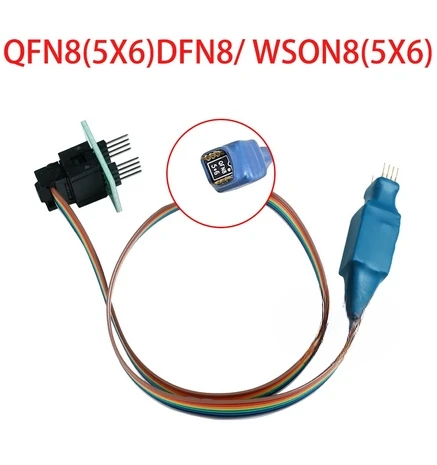 QFN8 WSON8 MLF8 DFN8 Probe Test Wire Flip Holder 6x8 5x6 Burning Read and Write Spring Pin