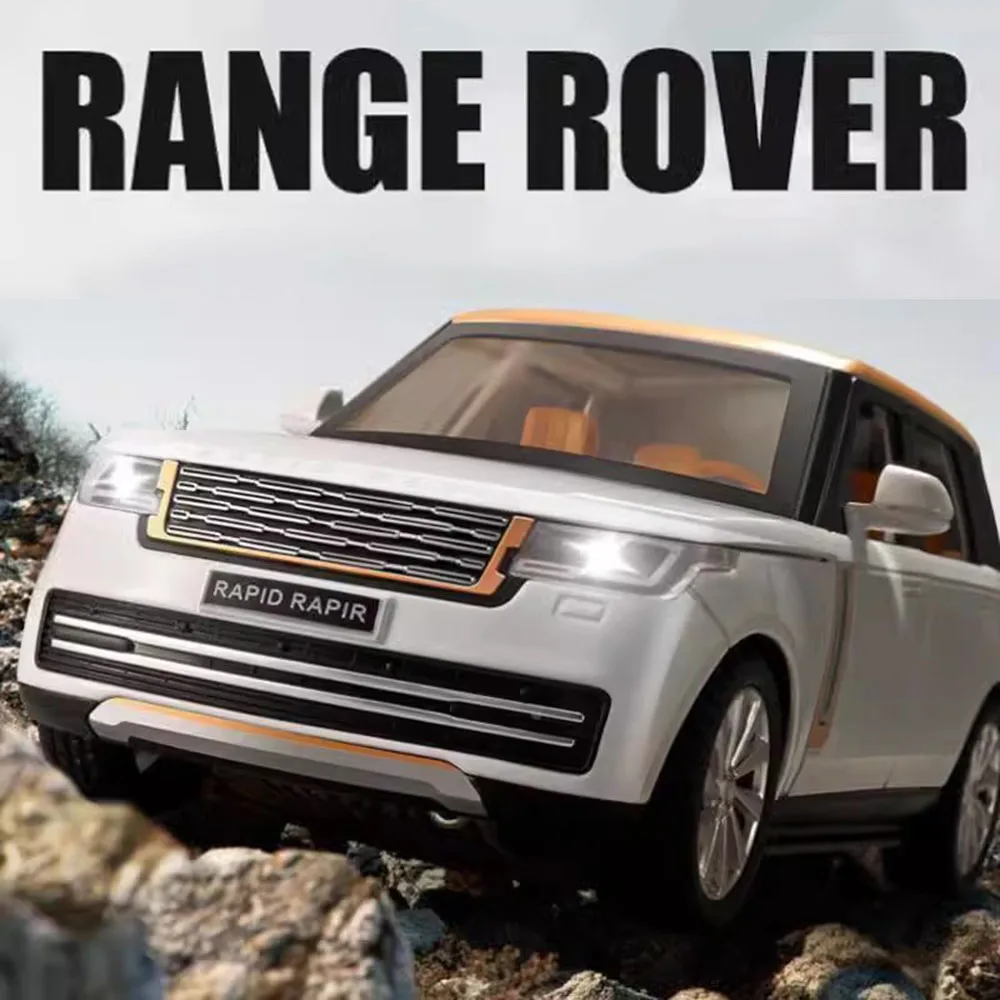 1:24 Land Range Rover Auto Modell Spielzeug Miniatur SV2022 SUV Legierung Diecast Sound Licht Türen Geöffnet Zurückziehen Geschenke für Kinder