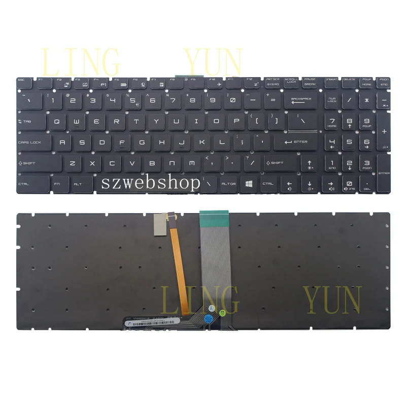 

Новая клавиатура для MSI Creator 17 B11UE B11UH WS76 11UK WE76 11UM 11UK MS-17M1 US