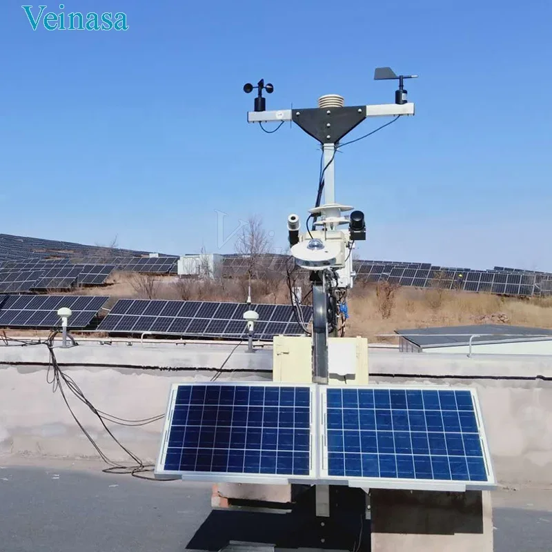 PAWS006 Solar Power GPRS Wireless Transmission Temperature and Humidity Sensor Anemometer Photovoltaic Solar Tracking System