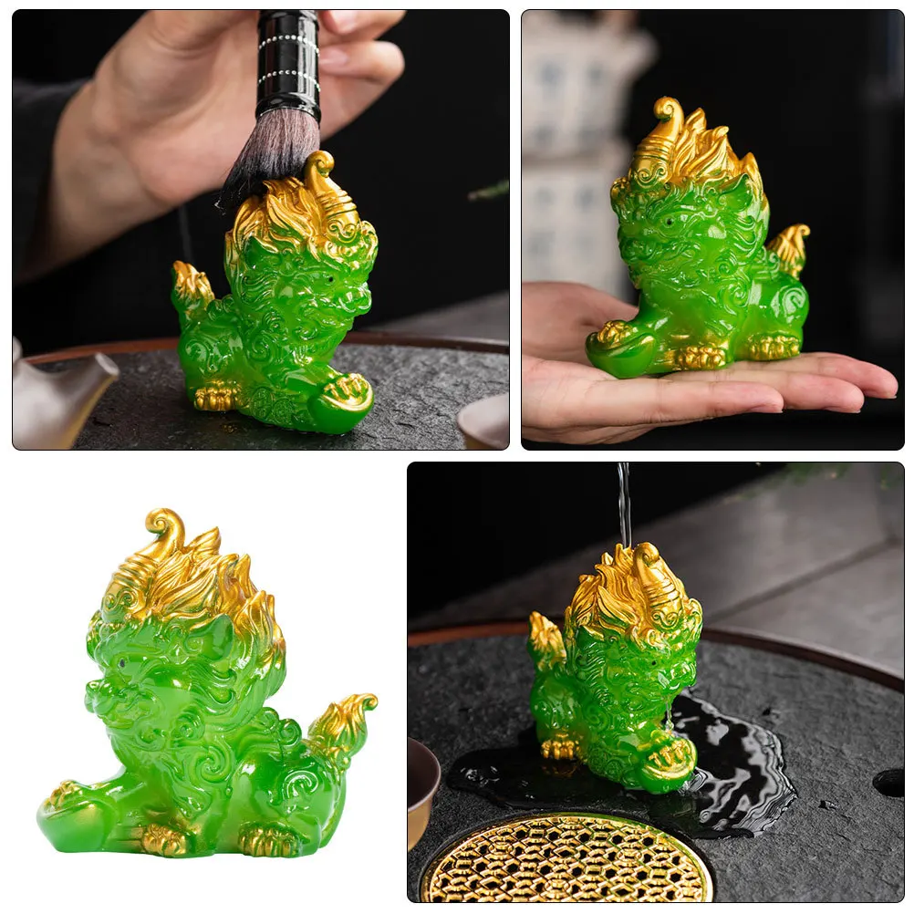 

Elegant Chinese Kylin Resin Sculpture Animal Ornament Desktop Decoration Gift For Birthday New Year Festival Kylin