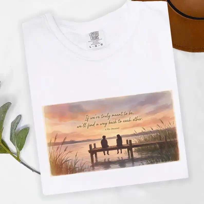 RIP Dawson Leery Tee,90s Teen Drama Aesthetic Tee, Lake Dock T-Shirt,Nostalgic Summer Vibes Shirt,90s Romance Sunset T-shirt