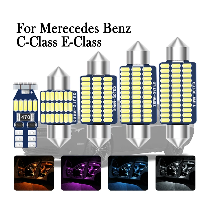 

Car LED Interior Light Canbus For Mercedes Benz C E Class W202 W203 W204 W205 W210 W211 W212 C207 A207 Auto Accessories Lighting