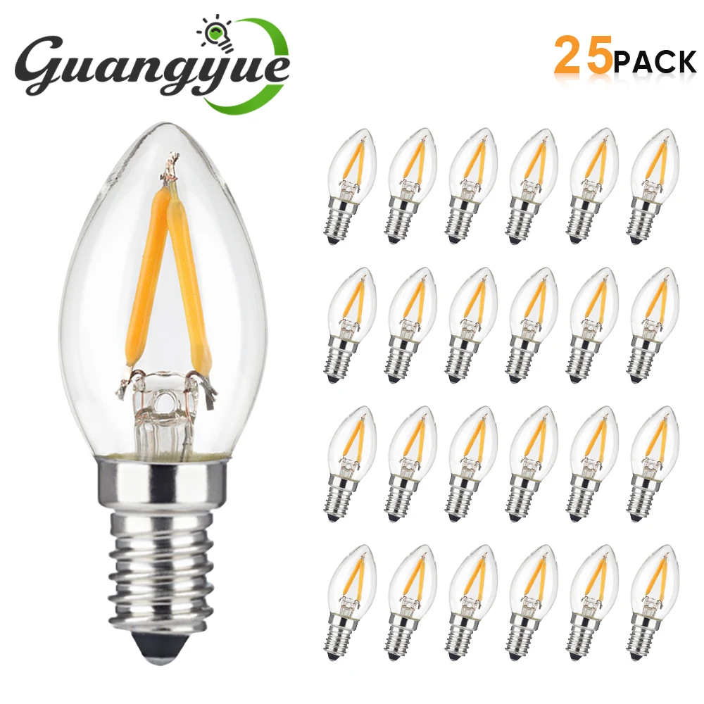 

LED C7 Night Light Bulbs 1W E14 E12 Retro Energy Saving Incandescent Bulbs 220V 110V 2200K Warm White Room Decoration Light Lamp