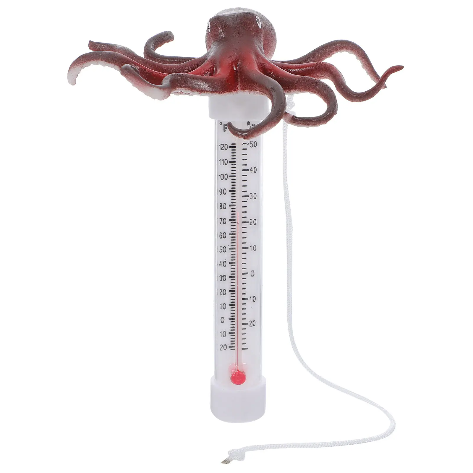 

Плавающий термометр Octopus для бассейнов, спа, гидромассажных ванн, аквариумов: мониторинг температуры воды в реальном времени, легко читаемый, высокоточный