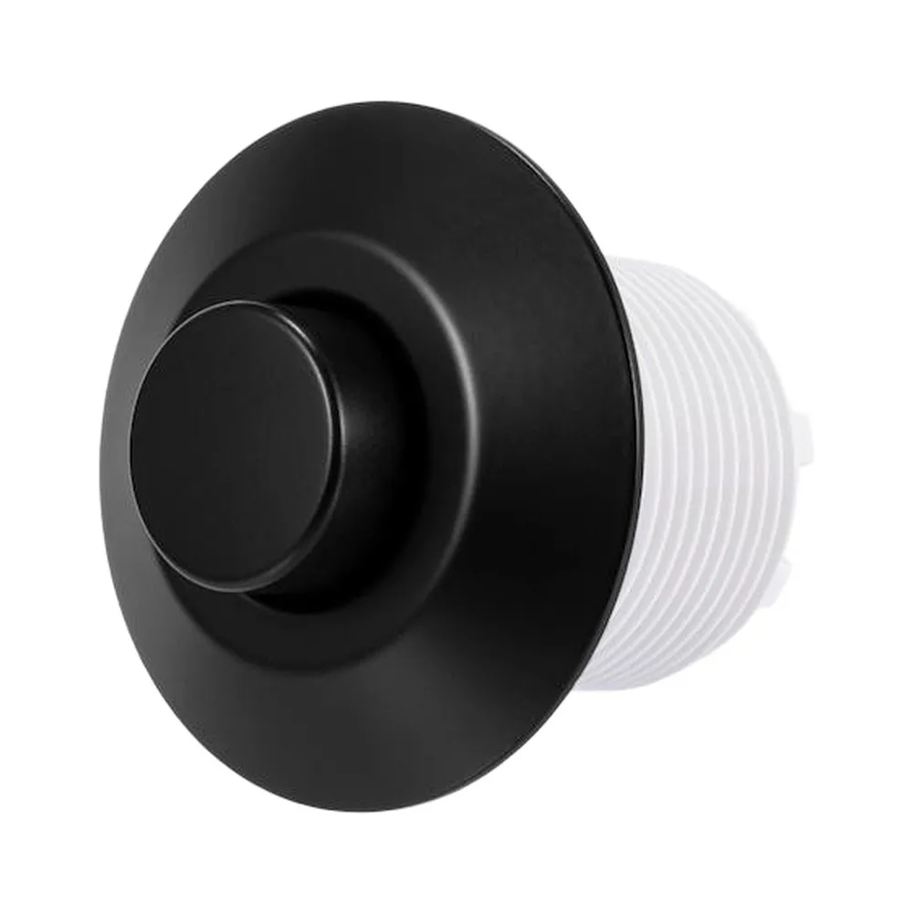 Bathroom Repair Part Toilet Air Flush Button For Bathroom Decor Chrome Finish Matte Black Option Plastic Material