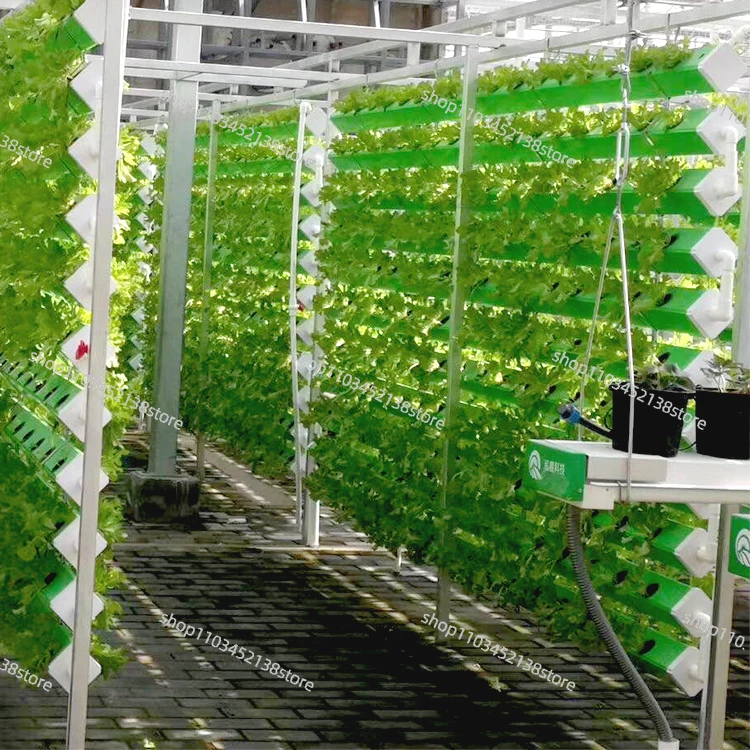 New Agricultural Hydroponic Planting Vertical System 288-hole Hydroponic Equipment Vertical Garden and Greenhouse Led Lights