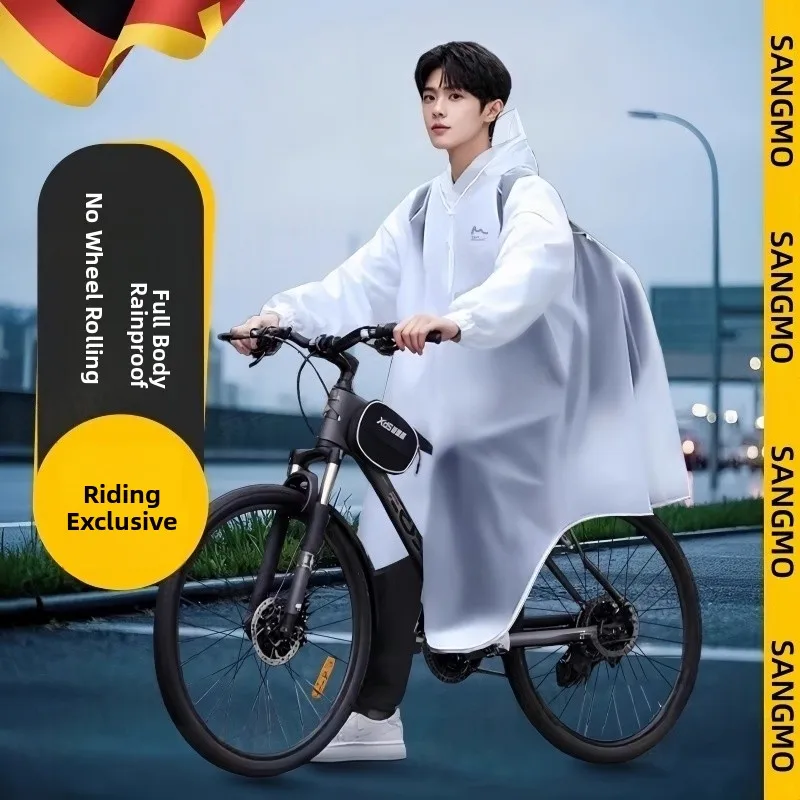 

Long Schoolboy Bicycle Raincoat Full Body Mountain Bike Covering Raincoat for Middle School Students Special Single Person Use