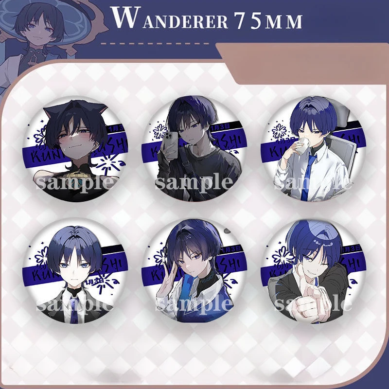 

7.5cm/2.95in Badge Tongren Millet Game Peripherals Genshin Impact Ornaments Accessories Collectible Funny Birthday Holiday Gifts