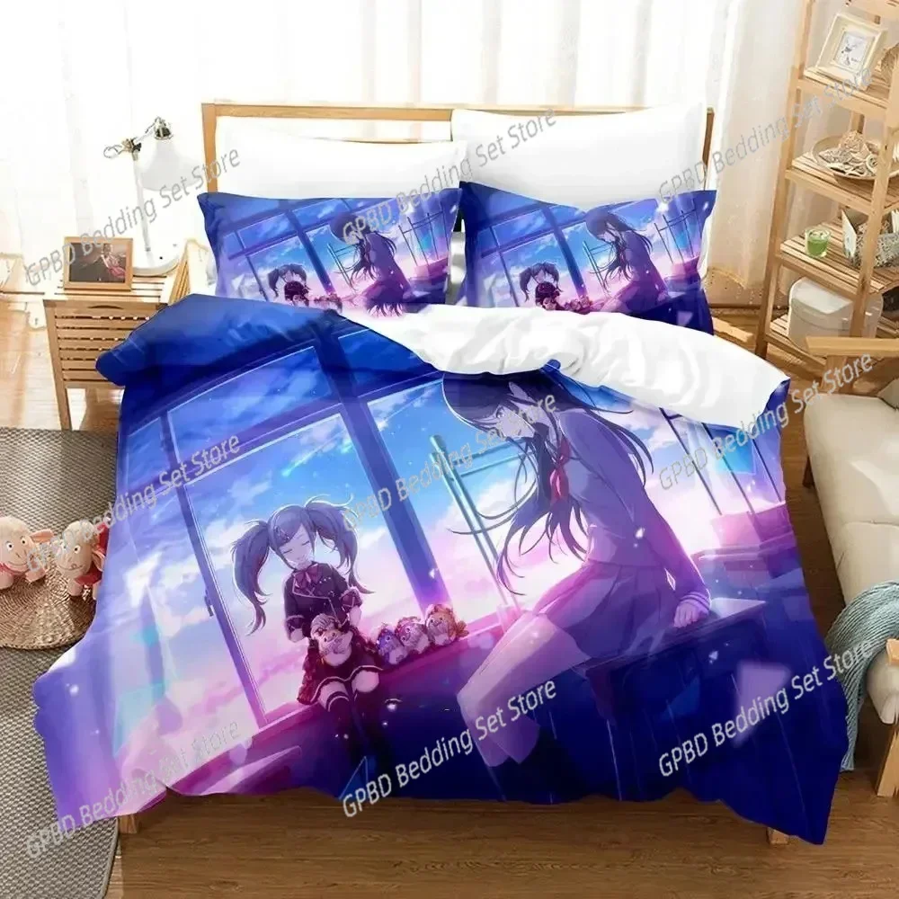 Anime Project SEKAI Hoshino Ichika Comfortable Duvet Quilt Cover Pillowcase Bedding Set Children Bedroom Decoration Home Textile
