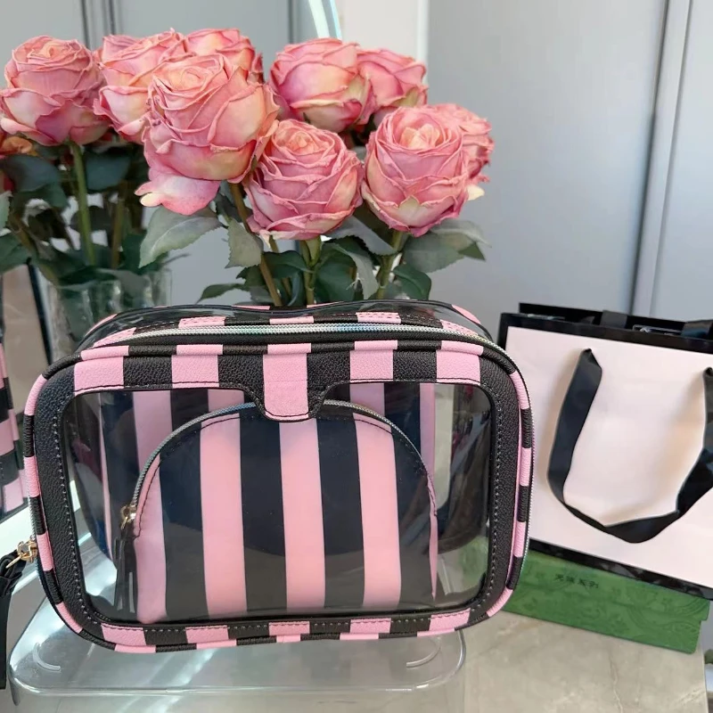 Transparent Makeup Bag 3 Aets Portable Women's Toiletry Bag, Makeup Bag Storage Bag, Women's And Girls' Travel Makeup Bag