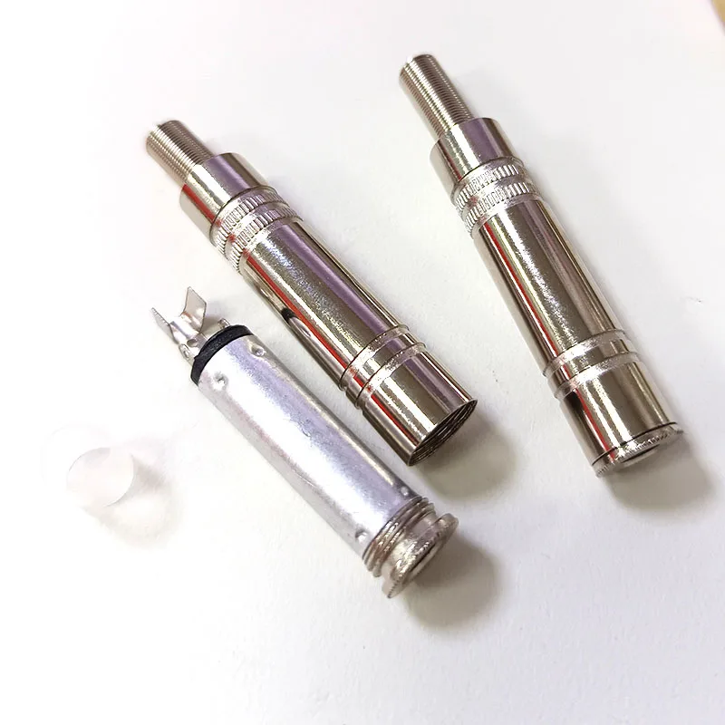 2 3 القطب المعادن 6.35 مللي متر 6.5 مللي متر أحادية ستيريو ذكر أنثى لحام مكبر للصوت التوصيل 6.35 6.5 ميكروفون جاك المكونات في موصل الصوت KTV L