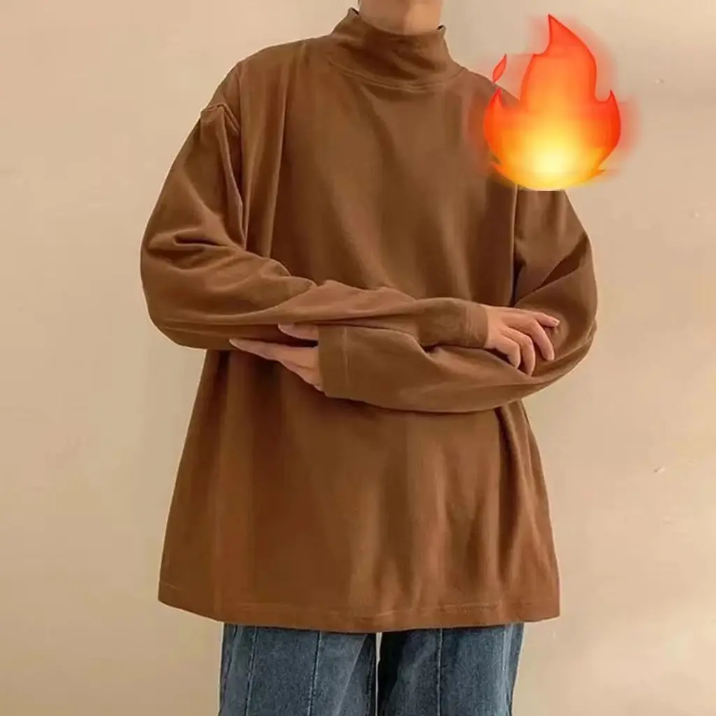 

Yasuk Men's Faion Casual Turtlene Long Sve Knitted Sweater Autumn Winter Collection round Ne Youthful Vitali Sle