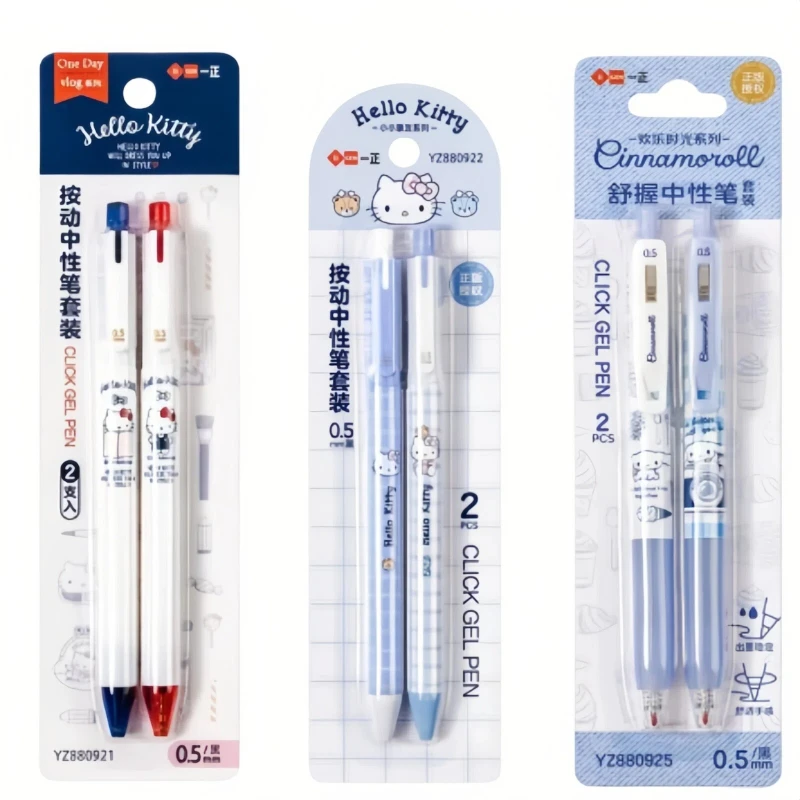 iigen-click-gel-pen-set-2-pack-05-mm-black-ink-sanrio-hello-kitty-smooth-writing-office-school-stationery-bulk-signature-pens