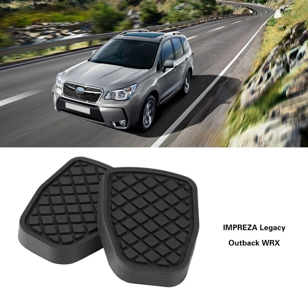 2Pcs Brake Clutch Pedal Pad Rubber Cover Set for Subaru Forester IMPREZA Legacy Outback WRX Brake Clutch Pedal Pad Car