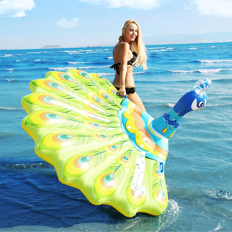 

Giant Inflatable Peacock Swimming Float Pool Float Ride-On Swimming Ring Adults Children Water Holiday Party Toys Piscina