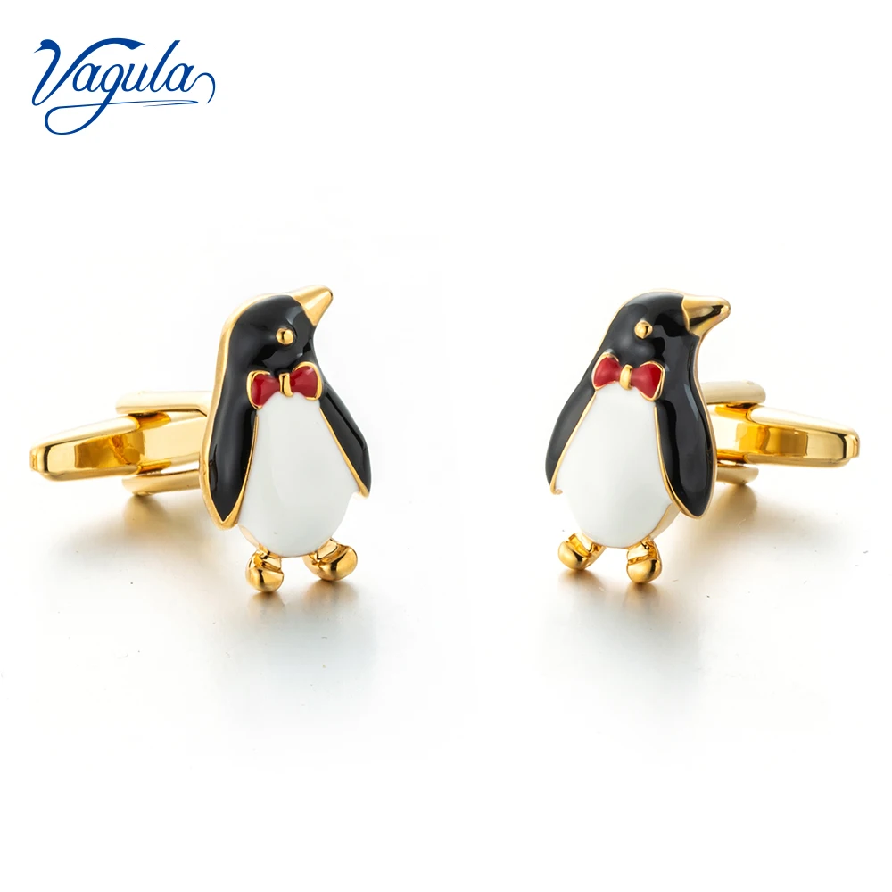 VAGULA Cufflinks Gemelos Stylish Penguin Button Cuff links Men Jewelry 279