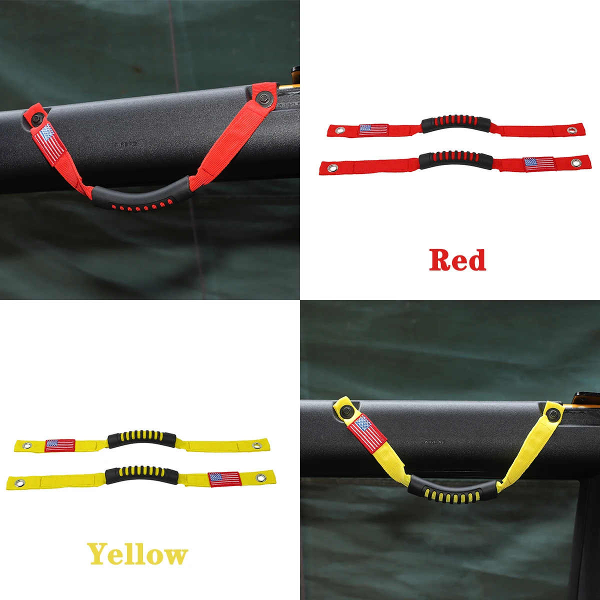 Car Interior Roof Roll Cage Grab Handle Safety Grip Bar Strip for Ford Bronco 2021+ Jeep Wrangler JL JT Gladiator 2024+Accessory