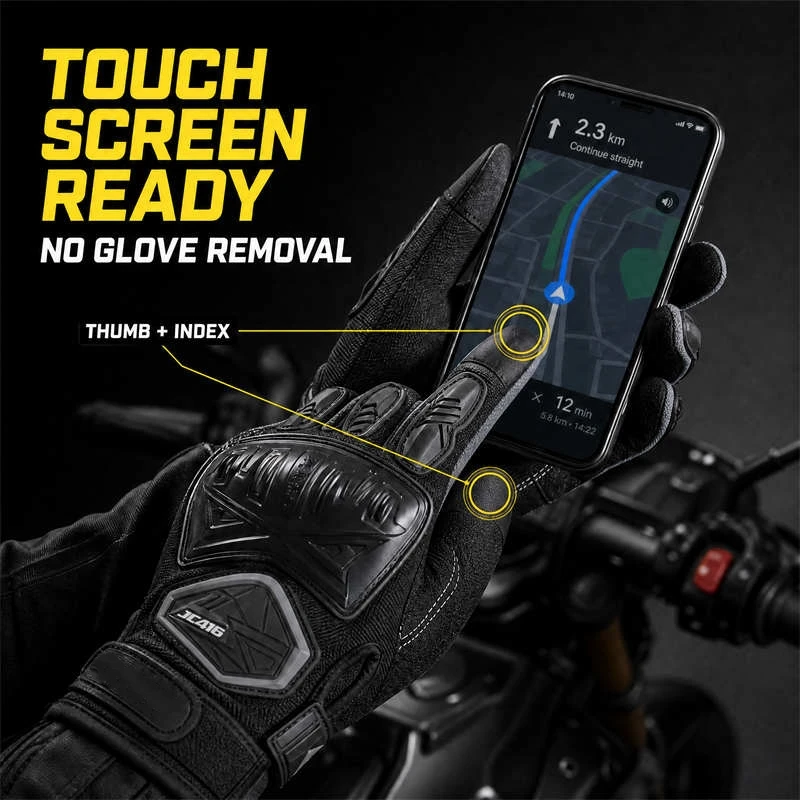 JCAA Breathable Motorcycle Gloves Touchscreen Lightweight for Men Women Motorbike Dirt Bike Cycling Motorcycle Gloves