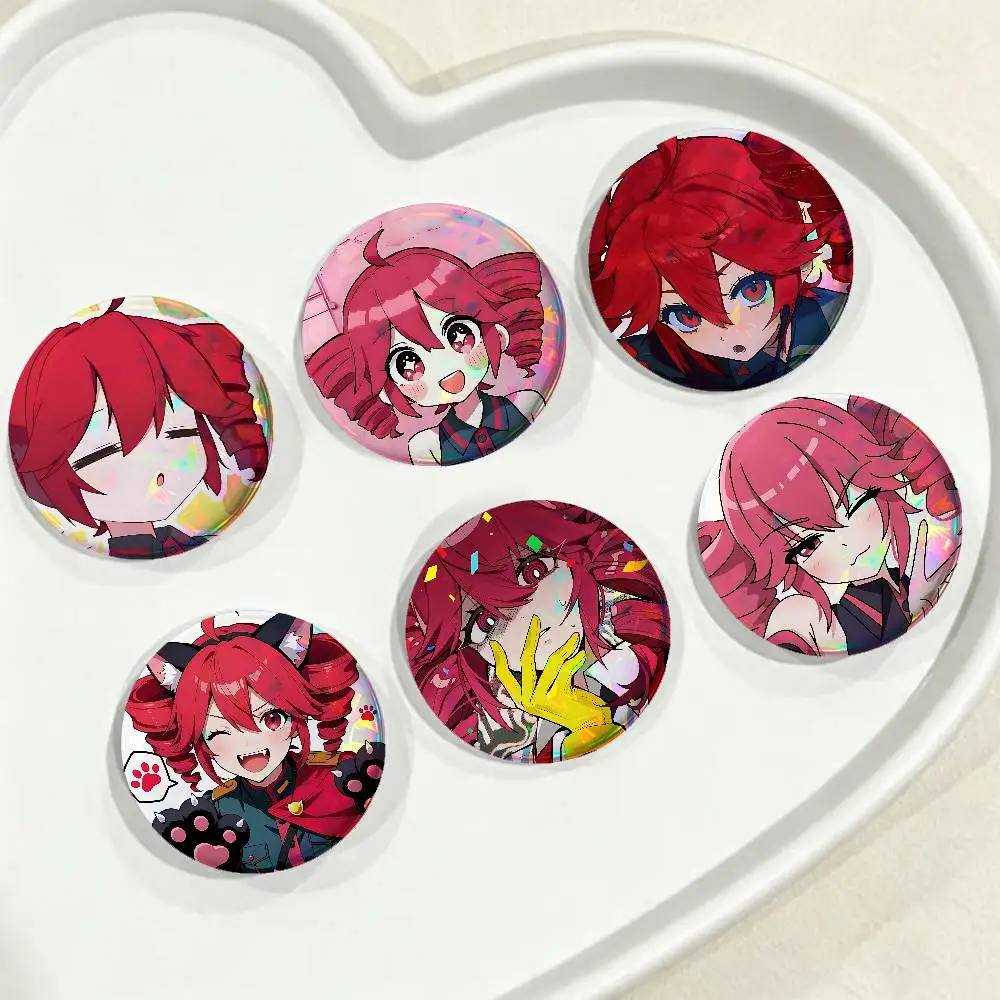 Cute K-Kasane T-Tetos For Badge Custom Laser Hologram Enamel Pin Badge Logo Metal Lapel Brooch For Clothes Bag Accessory Gift