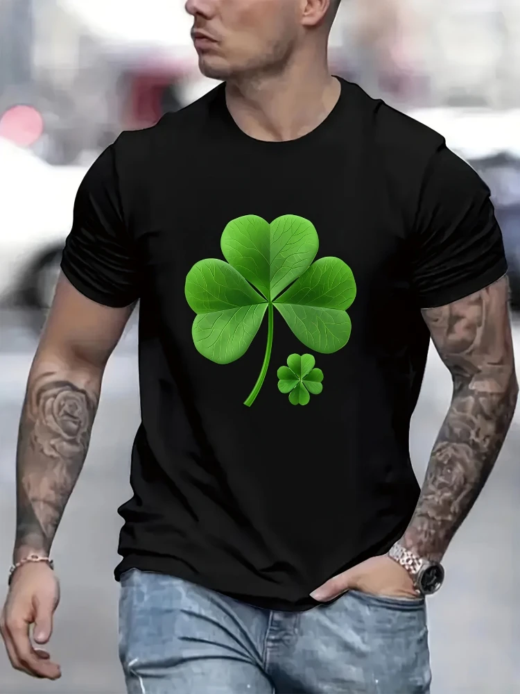

A casual summer O-neck 100% cotton short sleeve printed men's T-shirt with a hint of elegance.