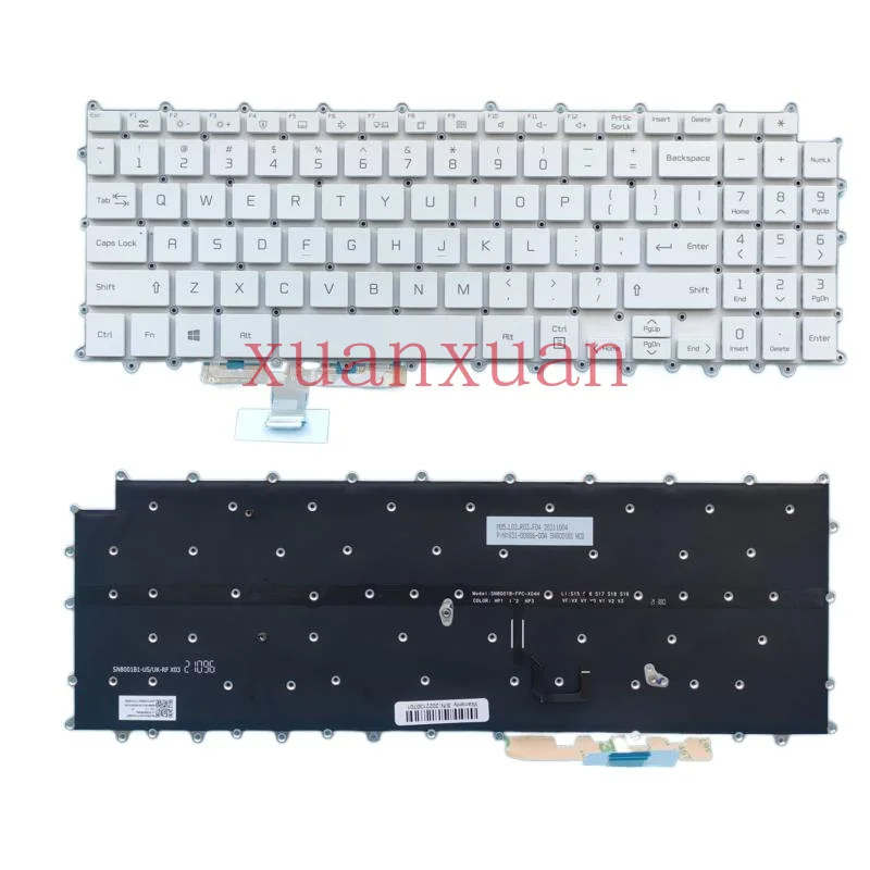 New For LG 16Z90P 16Z90P-G 16Z90P-K 16Z90P-N Backlit Keyboard White