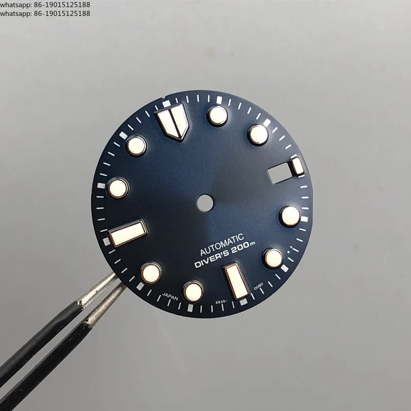 SeikoWatch Japanese Accessories High-Quality OEM 28.5mm Super Lume C3 for NH35 Movement Watch Case