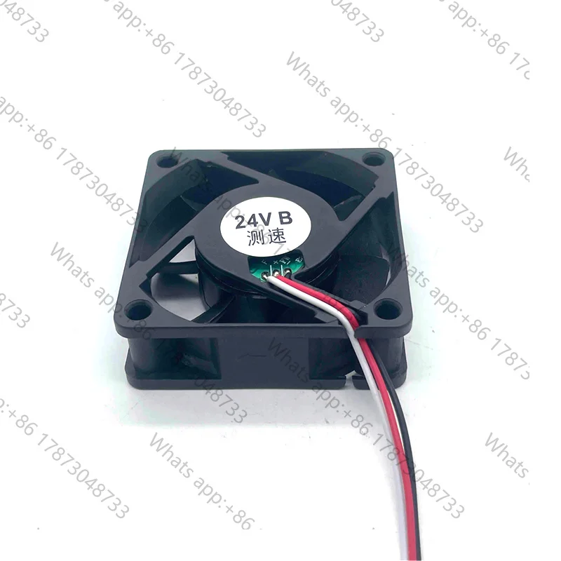 6cm 6020 DC24V 0.20A 3-wire speed measuring fan, dual ball bearing power supply frequency converter high air volume cooling fan