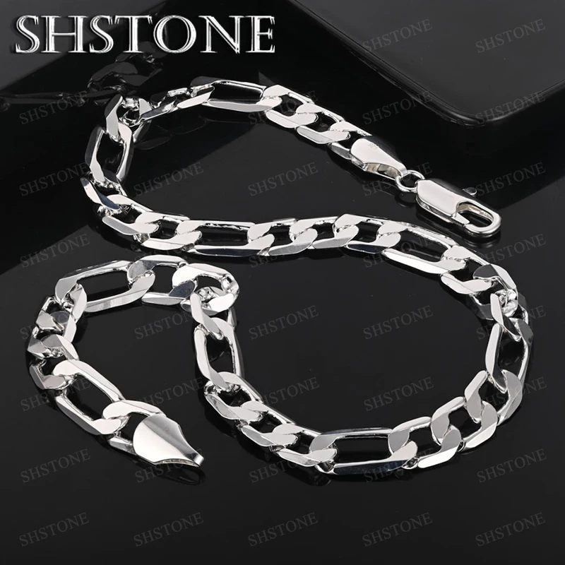 

Handmade Make Original Necklace 12MM 925 Sterling Silver Necklace Fine Jewelry Necklaces For Women Man Fashion Trend Necklace