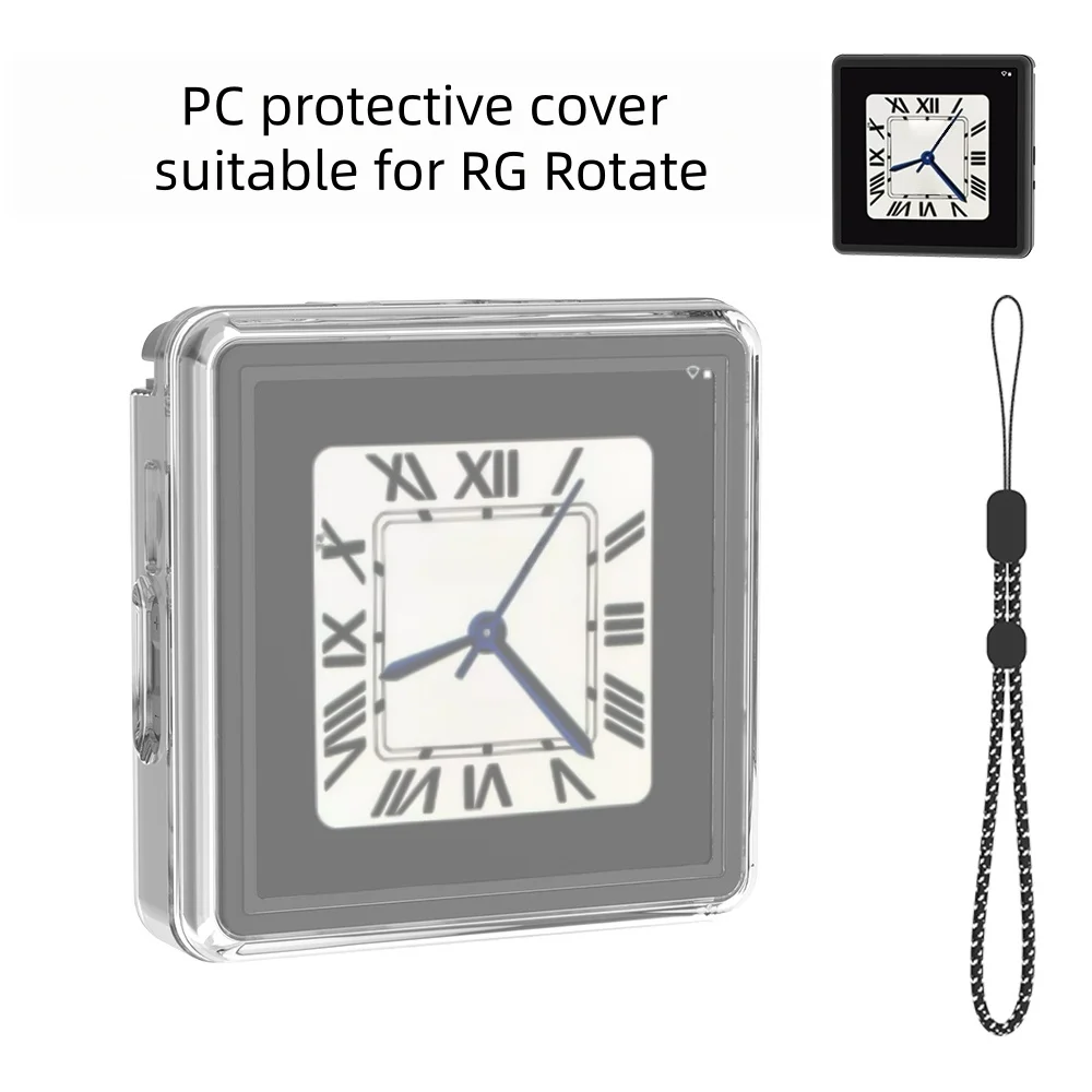 for Anbernic RG ROTATE Transparent Protective Case Dustproof Anti-Collision Anti-Scratch Handheld Game Console Cover