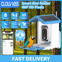 4MP   Solar Power AI Bird Feeder Wireless WIFI  PTZ IP Dome Camera Watch Bird Camera Home Security CCTV Monitor