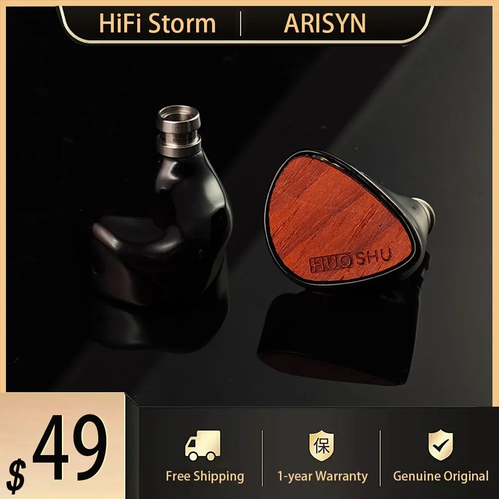 New ARISYN HUO SHU Headphone 10mm LCP Composite Diaphragm Dynamic Driver Earphone Hifi Earbuds 3.5mm 4.4mm Plug Headset Cable