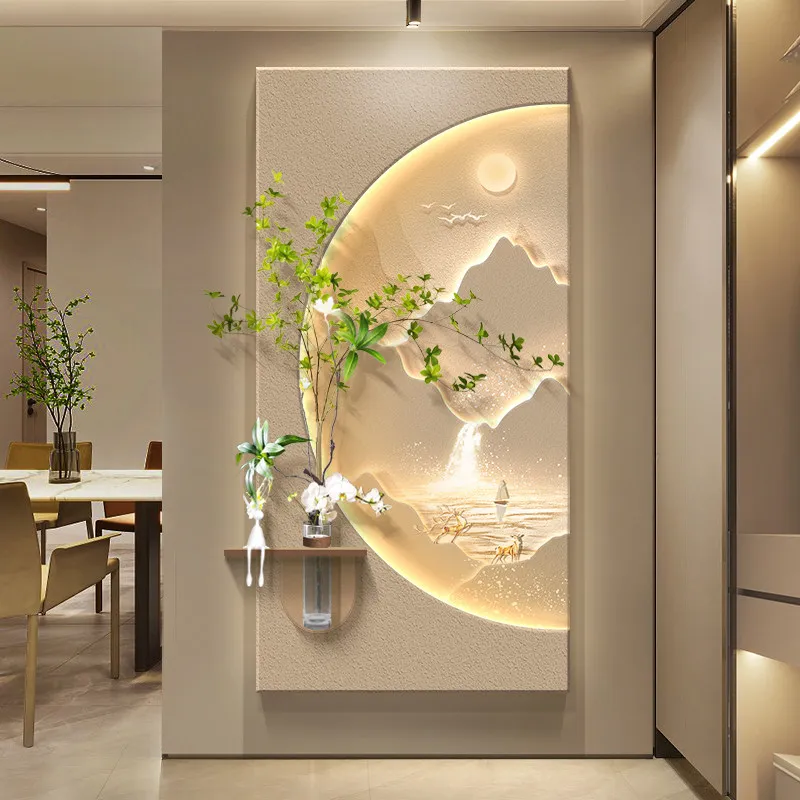 Flowing Water Generates Wealth Hanging Paintings Entrance Decorations Creating Landscapes Living Rooms Corridors Murals Lights